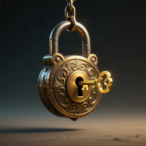 An open padlock with its key still turned
